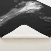 Farms | B&W Cow Head Shot Sherpa Deken (3/4)