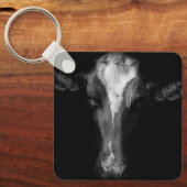 Farms | B&W Cow Head Shot Sleutelhanger (Voorkant)