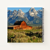 Farms Barn Shadowed by Snow Capped Mountains Notitieboek (Achterkant)