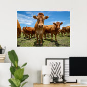 Farms Brown Cow Group Poster (Thuiskantoor)