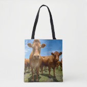 Farms Brown Cow Group Tote Bag (Voorkant)
