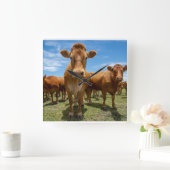 Farms Brown Cow Group Vierkante Klok (Huis)