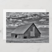 Farms | BW American Flag Barn Scene Bedankkaart (Voorkant / Achterkant)