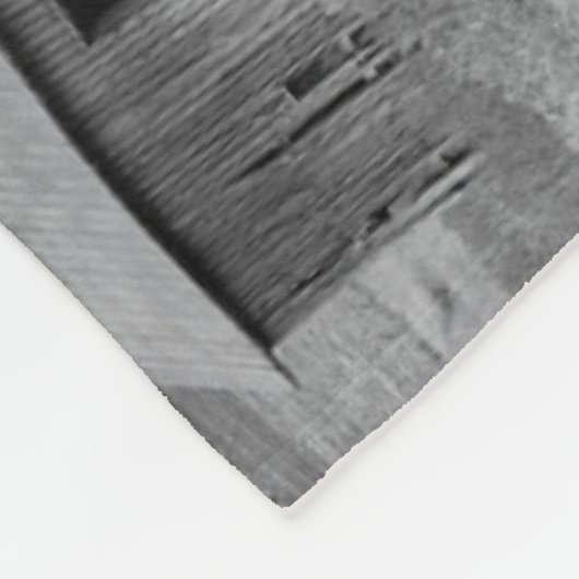 Farms | BW American Flag Barn Scene Fleece Deken (Hoek)