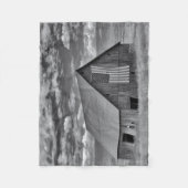 Farms | BW American Flag Barn Scene Fleece Deken (Voorkant)