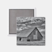 Farms | BW American Flag Barn Scene Magneet (Voorkant / Achterkant)