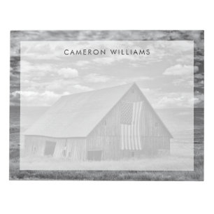 Farms BW American Flag Barn Scene Notitieblok