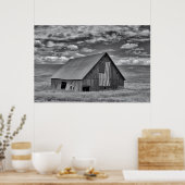 Farms | BW American Flag Barn Scene Poster (Keuken)