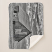 Farms | BW American Flag Barn Scene Sherpa Deken (Voorkant)