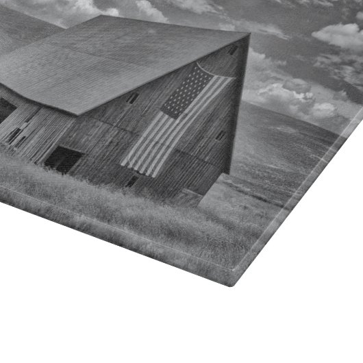 Farms | BW American Flag Barn Scene Snijplank (Hoek)