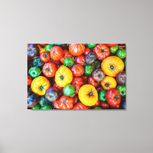Farms Colorful Tomato Harvest Canvas Afdruk (Voorkant)