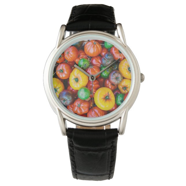 Farms Colorful Tomato Harvest Horloge (Voorkant)
