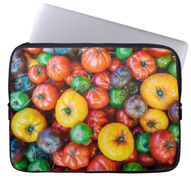 Farms Colorful Tomato Harvest Laptop Sleeve (Voorkant)