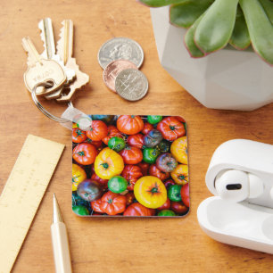 Farms Colorful Tomato Harvest Sleutelhanger