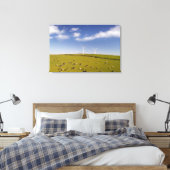 Farms | Cows Near Windmill Farm Canvas Afdruk (Insitu (Slaapkamer))