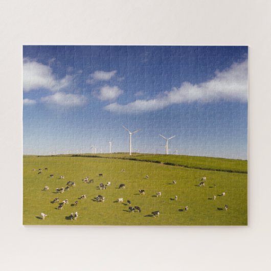 Farms | Cows Near Windmill Farm Legpuzzel (Horizontaal)