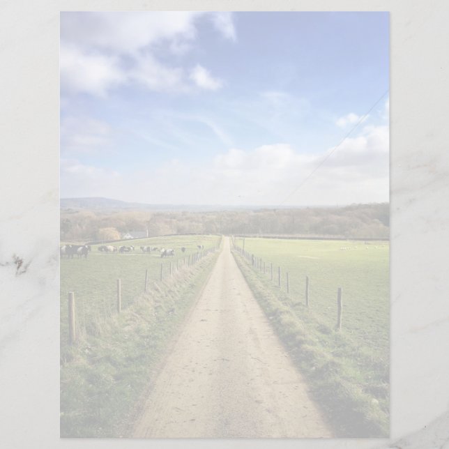 Farms English Countryside Dirt Road (Voorkant)
