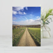 Farms English Countryside Dirt Road Bedankkaart (Staand voorkant)