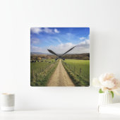 Farms English Countryside Dirt Road Vierkante Klok (Huis)
