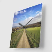 Farms English Countryside Dirt Road Vierkante Klok (Hoek)