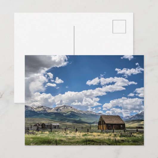 Farms | Farm Below the Colorado Mountains Briefkaart (Voorkant / Achterkant)