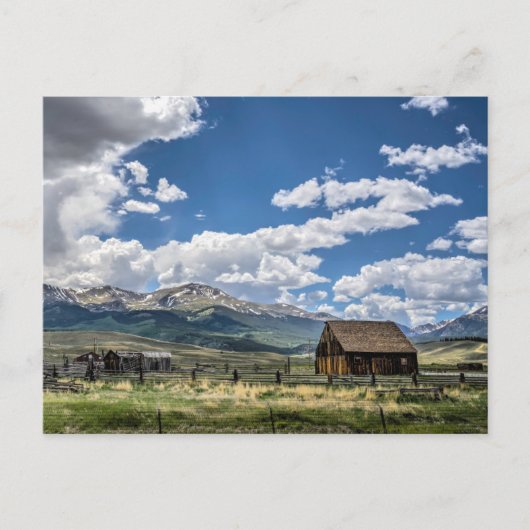 Farms | Farm Below the Colorado Mountains Briefkaart (Voorkant)