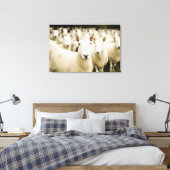Farms | Herd of Sheep Canvas Afdruk (Insitu (Slaapkamer))