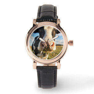 Farms Holstein Cow Chewing Horloge