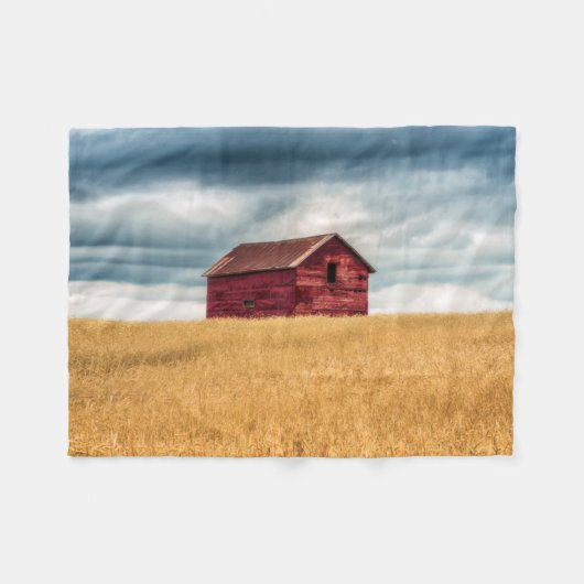 Farms | Old Red Barn Fleece Deken (Voorkant (Horizontaal))