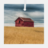 Farms | Old Red Barn Glas Ornament (Achterkant)