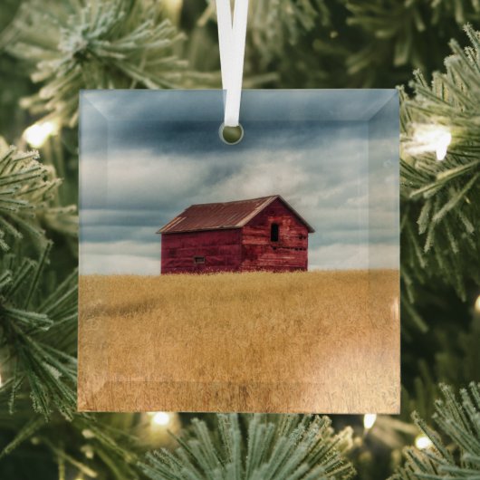 Farms | Old Red Barn Glas Ornament (Insitu)