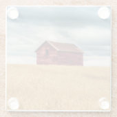 Farms | Old Red Barn Glazen Onderzetter (Achterkant)