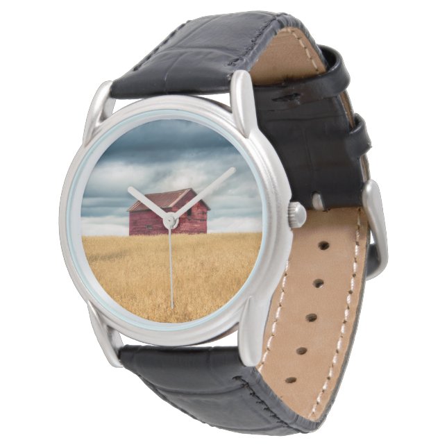 Farms | Old Red Barn Horloge (Gekanteld)