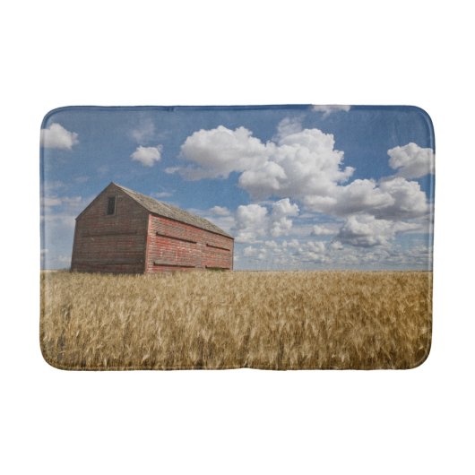 Farms | Old Red Barn in Wheat Field Badmat (Voorkant)