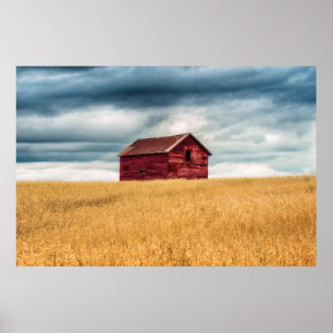 Farms   Old Red Barn Poster