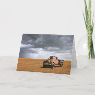 Farms Old Truck in Field Kaart