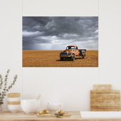 Farms Old Truck in Field Poster (Keuken)