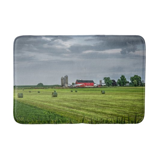 Farms Red Barn & Silo in Spring Badmat (Voorkant)