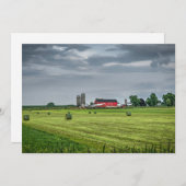 Farms Red Barn & Silo in Spring Bedankkaart (Voorkant / Achterkant)