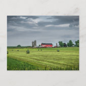 Farms | Red Barn & Silo in Spring Briefkaart (Voorkant)