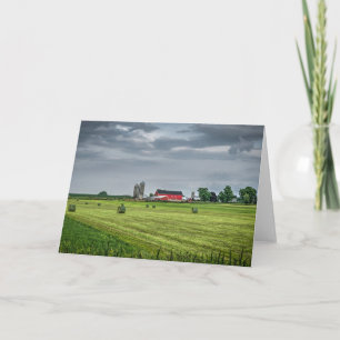 Farms Red Barn & Silo in Spring Kaart