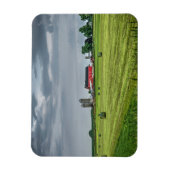Farms Red Barn & Silo in Spring Magneet (Verticaal)