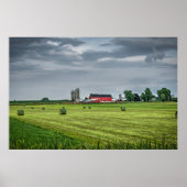 Farms Red Barn & Silo in Spring Poster (Voorkant)