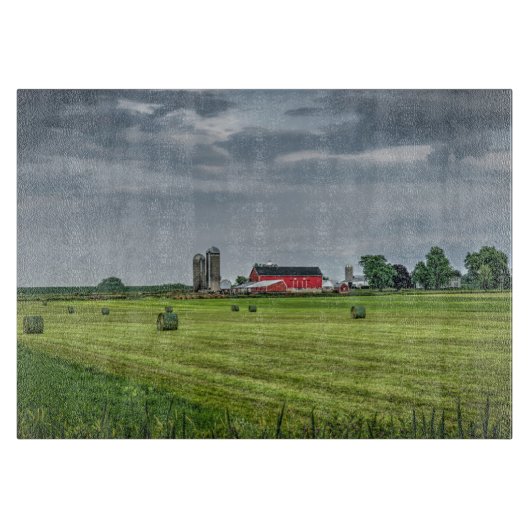 Farms Red Barn & Silo in Spring Snijplank (Voorkant)