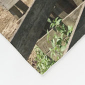 Farms Red Barn With American Flag Fleece Deken (Hoek)