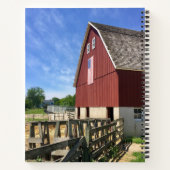 Farms Red Barn With American Flag Notitieboek (Achterkant)