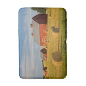 Farms Red Barns Near Hay Bales Badmat (Voorkant Verticaal)