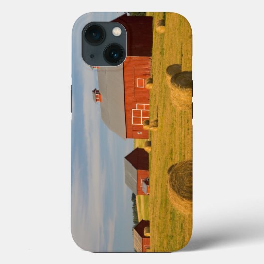 Farms | Red Barns Near Hay Bales Case-Mate iPhone Case (Achterkant)