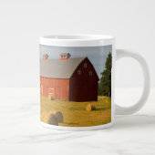 Farms Red Barns Near Hay Bales Grote Koffiekop (Rechts)