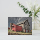 Farms | Red Wooden Barn in Michigan Briefkaart (Staand voorkant)